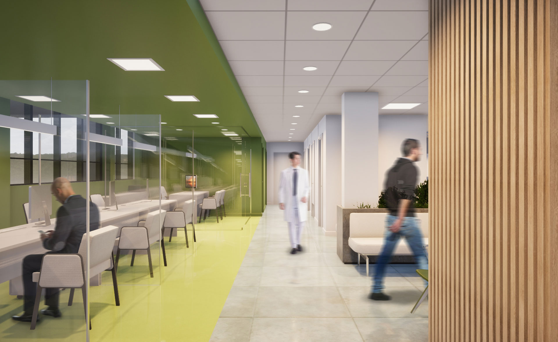 Projetos arquitetônicos de hospitais, clinicas, consultórios na área da saúde